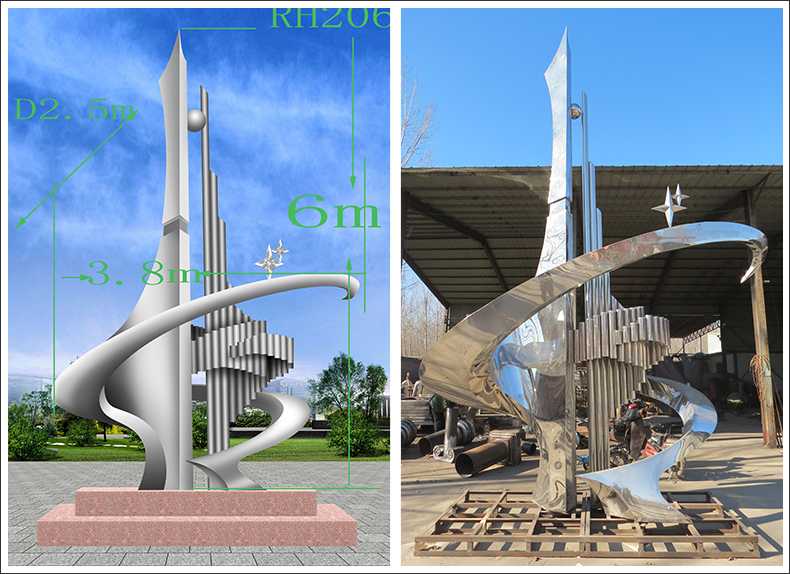 大型不銹鋼雕塑，不銹鋼雕塑廠家，室外大型景觀雕塑