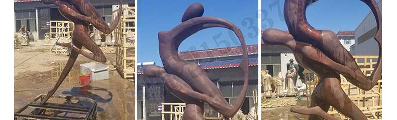 銅舞蹈人物雕塑，抽象男女人物雕塑，抽象跳舞人物銅雕塑