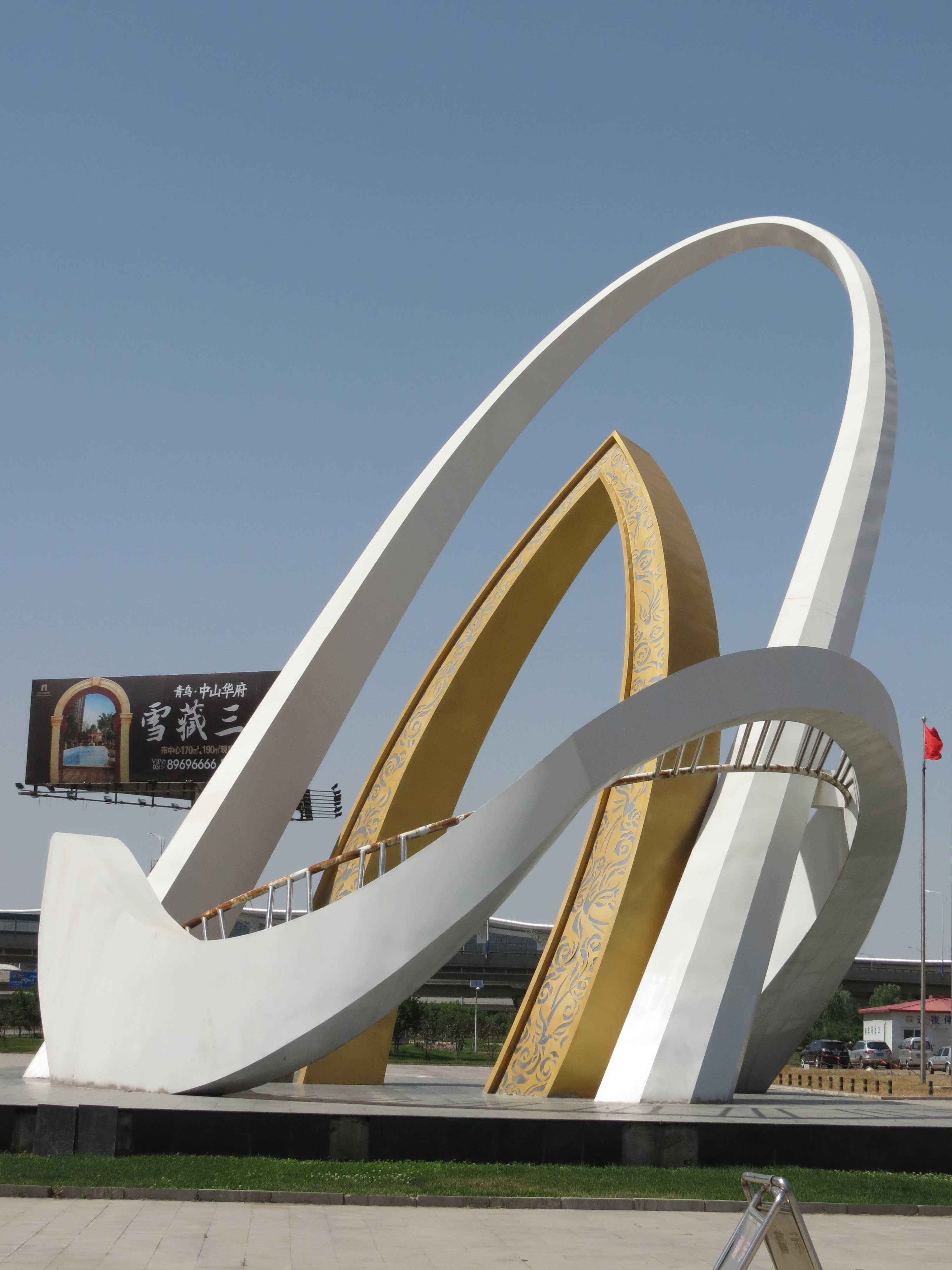 機(jī)場(chǎng)大型雕塑，不銹鋼機(jī)場(chǎng)雕塑，不銹鋼廣場(chǎng)景觀