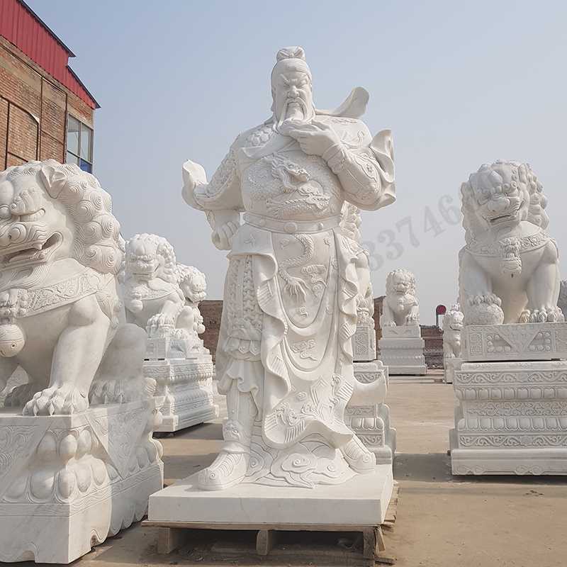 漢白玉關公像，石雕關公像，大理石關公雕像，關羽雕像，河北石雕關公廠家2.jpg