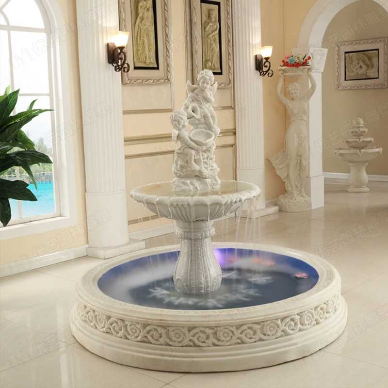 石雕噴泉，歐式人物噴泉